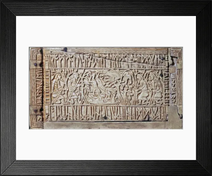 Framed Print : The Franks Casket, Anglo-Saxon, first half of the 8th century Framed Print : The Franks Casket, Anglo-Saxon, first half of the 8th century