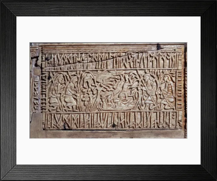 Framed Print : The Franks Casket, Anglo-Saxon, first half of the 8th century Framed Print : The Franks Casket, Anglo-Saxon, first half of the 8th century