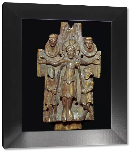 Anglo-Saxon ivory carving of the crucifixion, 10th century