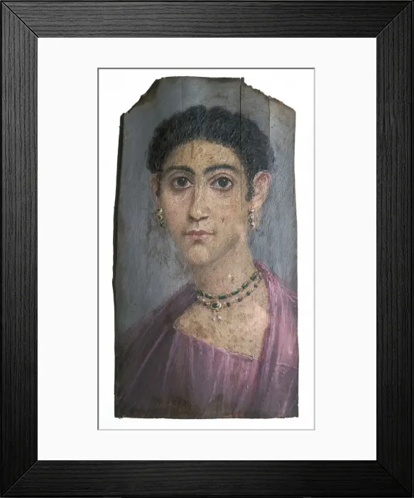 Framed Print : Egyptian wax portrait of a lady, 2nd century Framed Print : Egyptian wax portrait of a lady, 2nd century