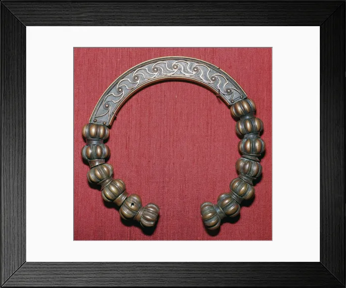 Framed Print : Bronze Celtic torc, 1st century Framed Print : Bronze Celtic torc, 1st century