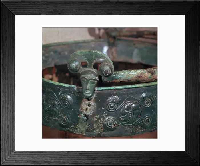 Framed Print : Bucket handle from a Late Iron Age cremation burial, Iron Age, c75-c25 BC Framed Print : Bucket handle from a Late Iron Age cremation burial, Iron Age, c75-c25 BC