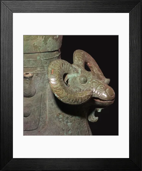 Framed Print : Chinese bronze ritual vessel, 12th century BC Framed Print : Chinese bronze ritual vessel, 12th century BC