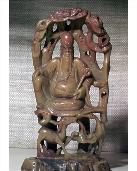 Soapstone Chinese statuette of Shou-lao, 17th century
