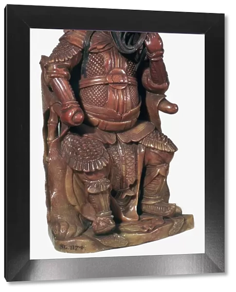 Soapstone Chinese statuette of Kuan-ti, 17th century