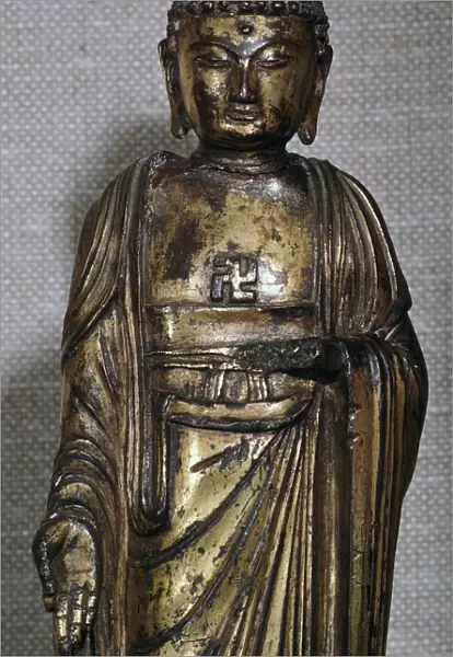 Chinese Ming dynasty gilt-bronze Buddha, 14th century