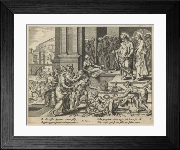 Framed Print : The Parable of Ananias and Sapphira, Early 17th cen Artist: Visscher, Jan Claesz (c. 1550-1612) Framed Print : The Parable of Ananias and Sapphira, Early 17th cen Artist: Visscher, Jan Claesz (c. 1550-1612)