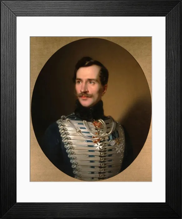 Framed Print : Portrait of Prince Mikhail Fyodorovich Golitsyn (1800-1873), Early 1840s. Artist: Kozina, Sandor (1808-1873) Framed Print : Portrait of Prince Mikhail Fyodorovich Golitsyn (1800-1873), Early 1840s. Artist: Kozina, Sandor (1808-1873)