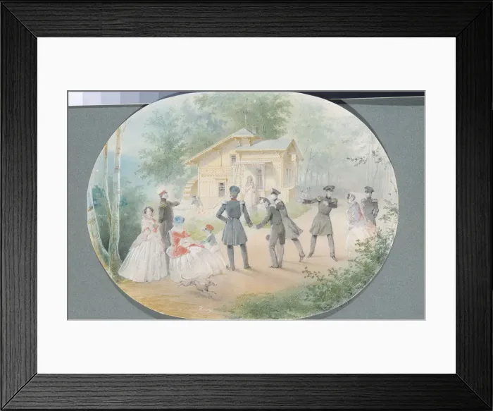 Framed Print : Childrens Mill in the Alexandria Park in Peterhof. Artist: Zichy, Mihaly (1827-1906) Framed Print : Childrens Mill in the Alexandria Park in Peterhof. Artist: Zichy, Mihaly (1827-1906)