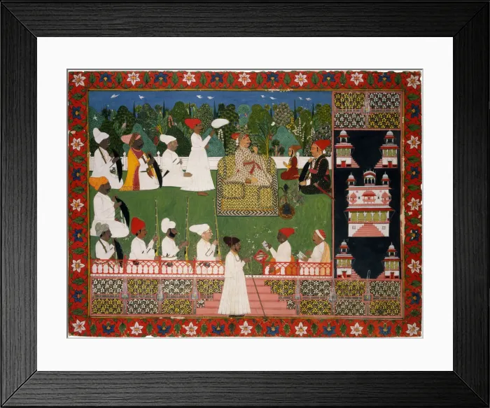 Framed Print : Ajit Singh (1678?1724), the Maharaja of Jodhpur, Mid of the 18th cen Artist: Indian Art Framed Print : Ajit Singh (1678?1724), the Maharaja of Jodhpur, Mid of the 18th cen Artist: Indian Art