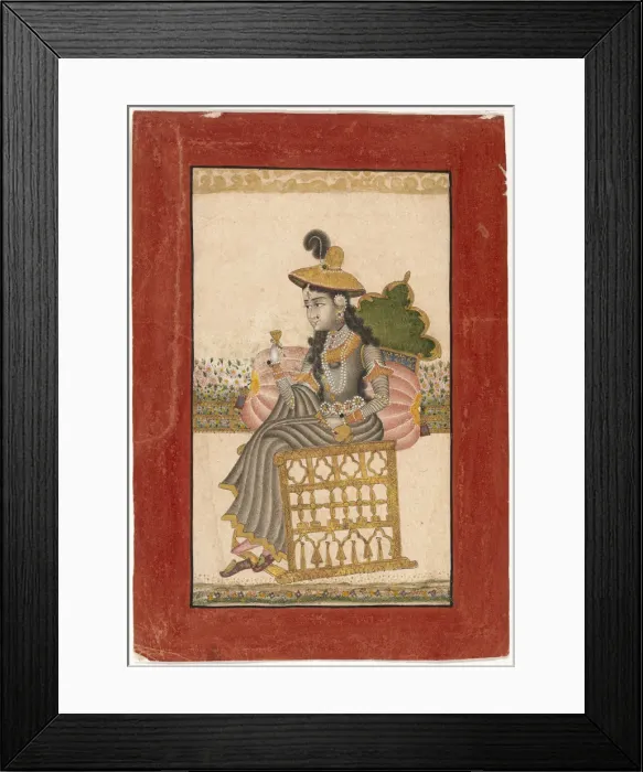 Framed Print : A Bejeweled Lady. Artist: Anonymous Framed Print : A Bejeweled Lady. Artist: Anonymous