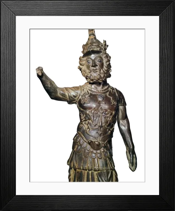 Framed Print : Roman bronze statuette of the god Mars, 2nd century Framed Print : Roman bronze statuette of the god Mars, 2nd century