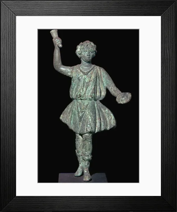 Framed Print : Bronze Roman household god Framed Print : Bronze Roman household god