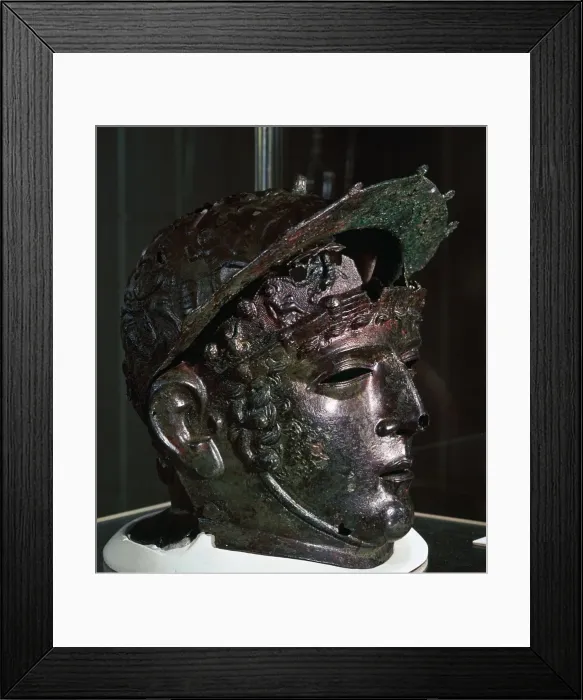 Framed Print : Cavalry sports helmet, Roman Britain, late 1st or early 2nd century Framed Print : Cavalry sports helmet, Roman Britain, late 1st or early 2nd century