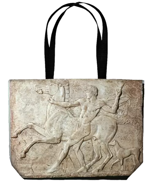 Marble Roman relief of a boy and a horse, Hadrians villa, 1st century