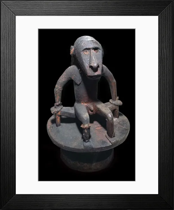 Framed Print : Wooden figure of a sea spirit, with head in the form of a shark, from the Solomon Islands Framed Print : Wooden figure of a sea spirit, with head in the form of a shark, from the Solomon Islands