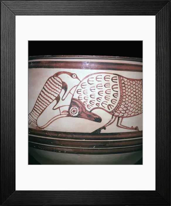 Framed Print : Detail of a Mycenaean pot, 13th century BC Framed Print : Detail of a Mycenaean pot, 13th century BC