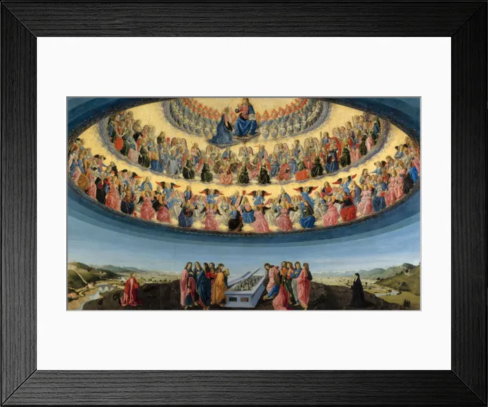 Framed Print : The Assumption of the Virgin, ca 1475. Artist: Botticini, Francesco (1446-1497)