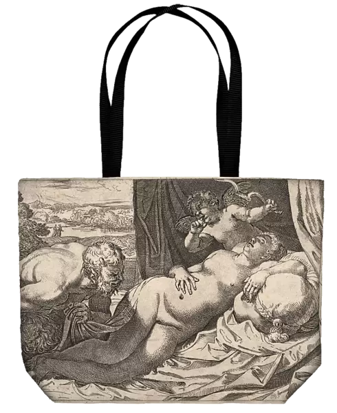 Satyr and Nymph. Artist: Carracci, Agostino (1557-1602)