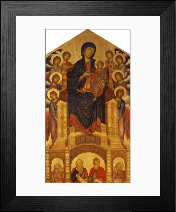 Framed Print : Maesta of Santa Trinita, c. 1280. Artist: Cimabue, Giovanni (ca 1240-1302) Framed Print : Maesta of Santa Trinita, c. 1280. Artist: Cimabue, Giovanni (ca 1240-1302)