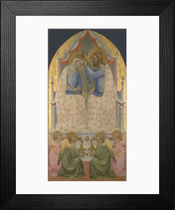 Framed Print : The Coronation of the Virgin, 1380s. Artist: Gaddi, Agnolo (1350-1396) Framed Print : The Coronation of the Virgin, 1380s. Artist: Gaddi, Agnolo (1350-1396)