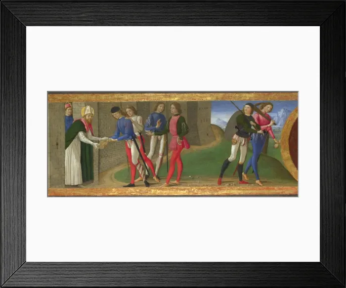 Framed Print : Legend of Saints Justus and Clement of Volterra, ca 1479. Artist: Ghirlandaio, Domenico (1449?1494) Framed Print : Legend of Saints Justus and Clement of Volterra, ca 1479. Artist: Ghirlandaio, Domenico (1449?1494)