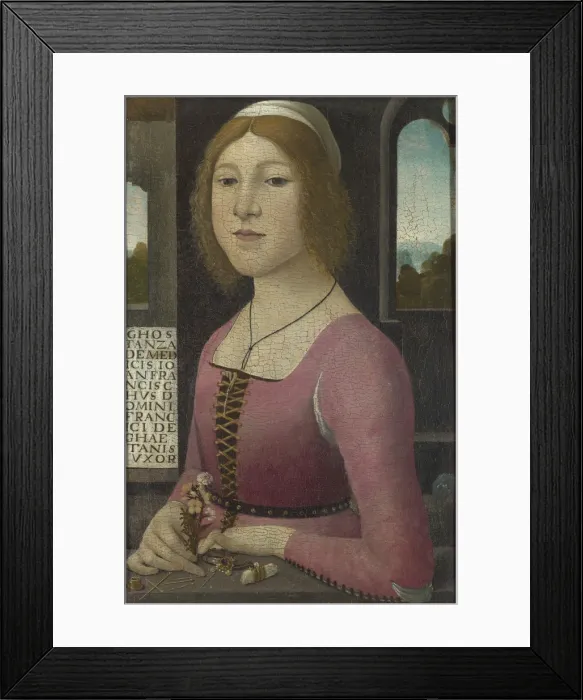 Framed Print : Costanza Caetani, ca 1485. Artist: Ghirlandaio, Domenico, (Circle) Framed Print : Costanza Caetani, ca 1485. Artist: Ghirlandaio, Domenico, (Circle)