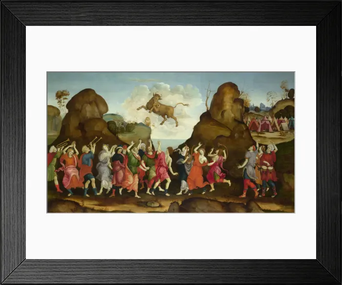 Framed Print : The Worship of the Egyptian Bull God, Apis, c. 1500. Artist: Lippi, Filippino, (School) Framed Print : The Worship of the Egyptian Bull God, Apis, c. 1500. Artist: Lippi, Filippino, (School)