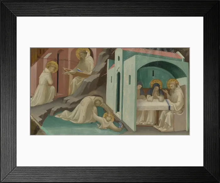 Framed Print : Incidents in the Life of Saint Benedict, 1408. Artist: Lorenzo Monaco (ca. 1370-1425)