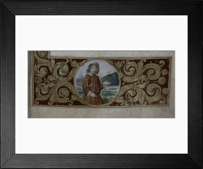 Framed Print : Portrait of Aesop (From: Aesop Fables - Medici Aesop), Between 1475 and 1500. Artist: Mariano di Jacopo del Buono (1433-1504) Framed Print : Portrait of Aesop (From: Aesop Fables - Medici Aesop), Between 1475 and 1500. Artist: Mariano di Jacopo del Buono (1433-1504)