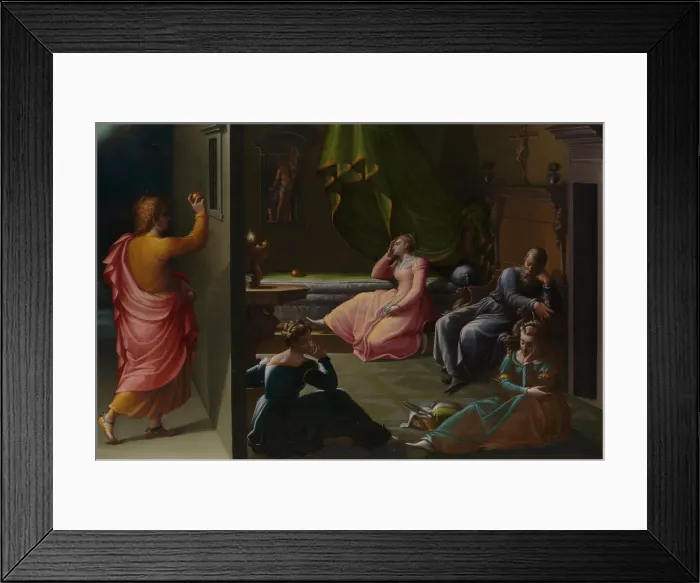 Framed Print : The Charity of St Nicholas of Bari, ca 1555. Artist: Macchietti, Girolamo (c. 1535-1592) Framed Print : The Charity of St Nicholas of Bari, ca 1555. Artist: Macchietti, Girolamo (c. 1535-1592)