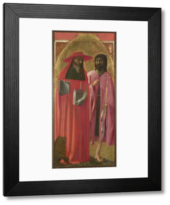 Framed Print : Saints Jerome and John the Baptist, ca 1428-1429. Artist: Masaccio (1401-1428) Framed Print : Saints Jerome and John the Baptist, ca 1428-1429. Artist: Masaccio (1401-1428)