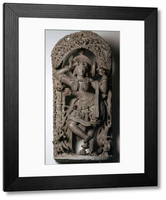 Framed Print : Female temple dancer from Deccan, 12th century Framed Print : Female temple dancer from Deccan, 12th century