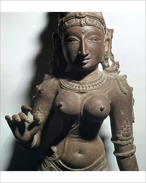 Bronze statuette of Parvati, the consort of Siva, 14th century