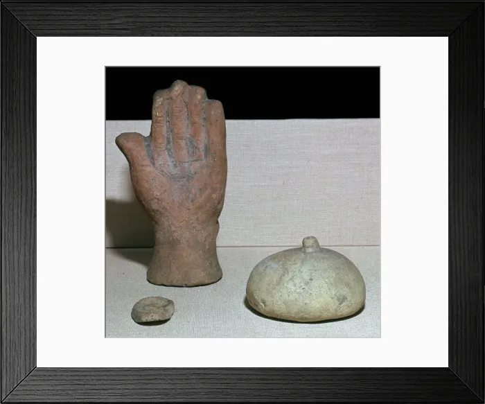 Framed Print : Etruscan votive offerings from a sanctuary of healing Framed Print : Etruscan votive offerings from a sanctuary of healing