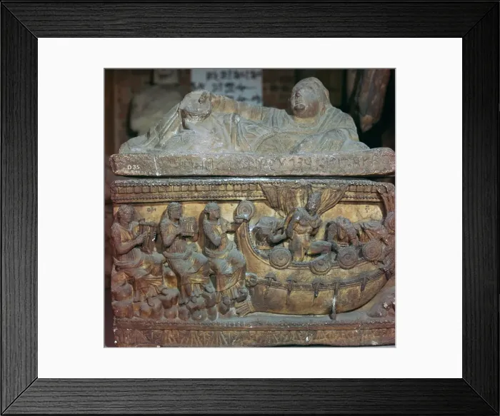 Framed Print : Detail of a sarcophagus showing Odysseus and the sirens Framed Print : Detail of a sarcophagus showing Odysseus and the sirens