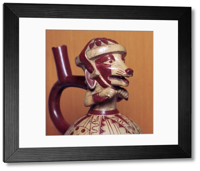 Framed Print : Mochicha stirrup-spout vessel, 1st century Framed Print : Mochicha stirrup-spout vessel, 1st century