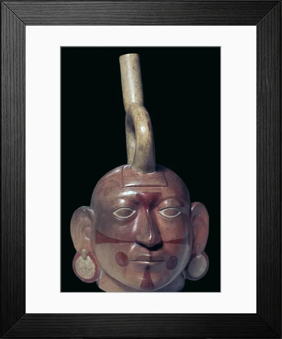 Framed Print : Mochicha stirrup-spout vessel, 1st century Framed Print : Mochicha stirrup-spout vessel, 1st century