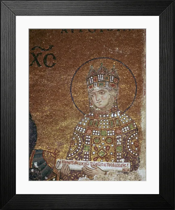 Framed Print : Mosaic of the Byzantine Empress Zoe, 11th century Framed Print : Mosaic of the Byzantine Empress Zoe, 11th century