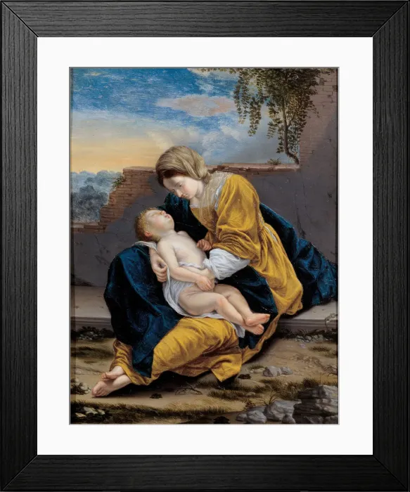Framed Print : Madonna and Child in a landscape, 1621-1624. Artist: Gentileschi, Orazio (1563-1638) Framed Print : Madonna and Child in a landscape, 1621-1624. Artist: Gentileschi, Orazio (1563-1638)