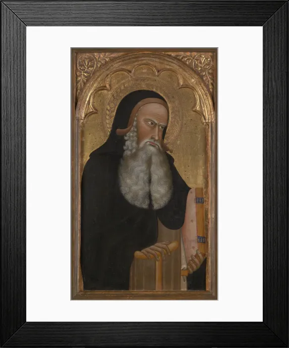 Framed Print : Saint Anthony, ca 1350. Artist: Giovanni di Nicola (active Mid of 14th cen. ) Framed Print : Saint Anthony, ca 1350. Artist: Giovanni di Nicola (active Mid of 14th cen. )