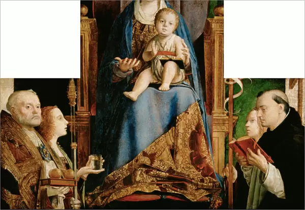 Madonna with the Saints Nicholas of Bari, Anastasia, Ursula and Dominic, 1476. Artist: Antonello da Messina (ca 1430-1479)