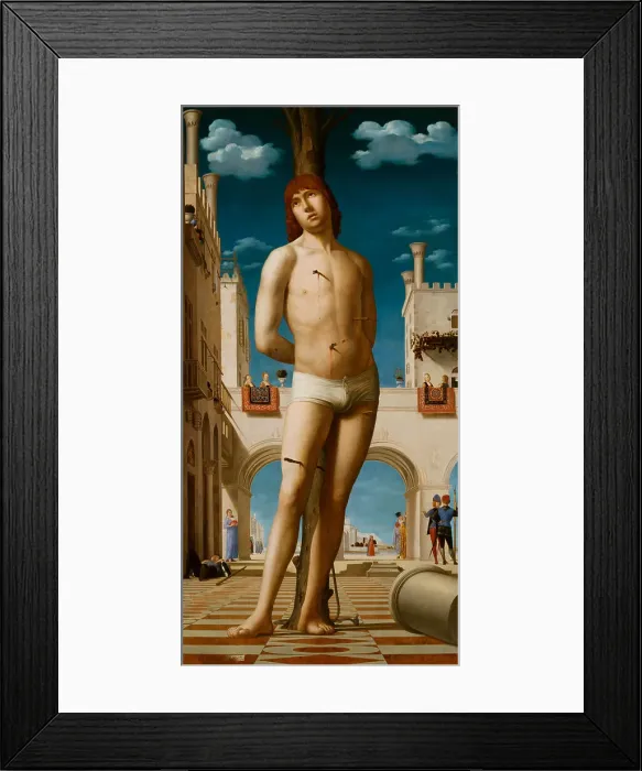Framed Print : Saint Sebastian, 1478. Artist: Antonello da Messina (ca 1430-1479) Framed Print : Saint Sebastian, 1478. Artist: Antonello da Messina (ca 1430-1479)