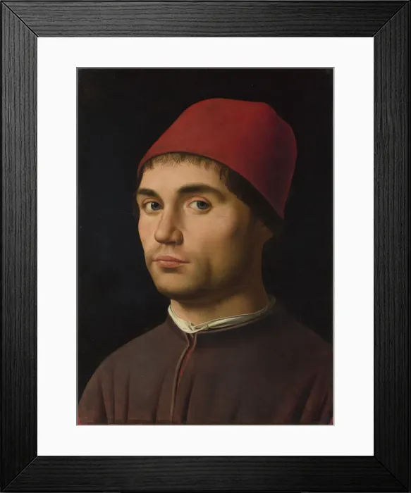 Framed Print : Portrait of a man, ca 1475. Artist: Antonello da Messina (ca 1430-1479) Framed Print : Portrait of a man, ca 1475. Artist: Antonello da Messina (ca 1430-1479)