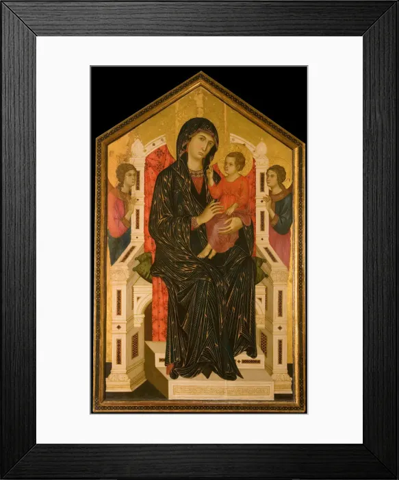 Framed Print : Maesta, Second half of 13th century. Artist: Master of Badia a Isola (active 1290-1320) Framed Print : Maesta, Second half of 13th century. Artist: Master of Badia a Isola (active 1290-1320)