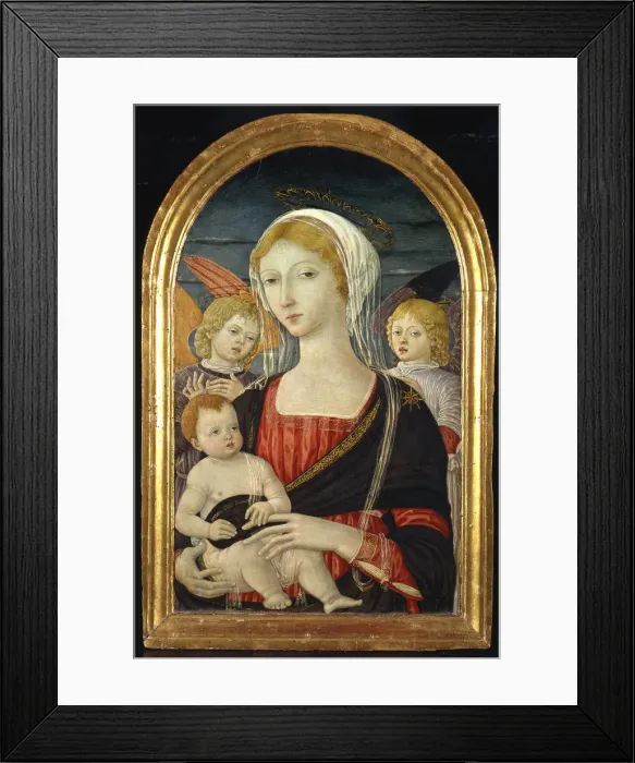 Framed Print : Madonna with Child and Angels, ca 1470. Artist: Matteo di Giovanni (ca. 1430-1495) Framed Print : Madonna with Child and Angels, ca 1470. Artist: Matteo di Giovanni (ca. 1430-1495)