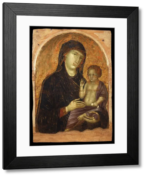 Framed Print : Madonna with Child, Second half of 13th century. Artist: Duccio di Buoninsegna (1260-1318) Framed Print : Madonna with Child, Second half of 13th century. Artist: Duccio di Buoninsegna (1260-1318)