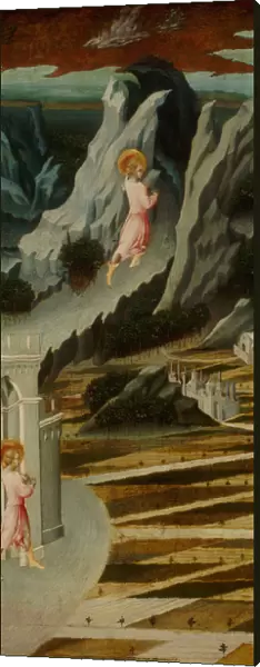 Saint John the Baptist Entering the Wilderness, 1455-1460. Artist: Giovanni di Paolo (ca 1403-1482)