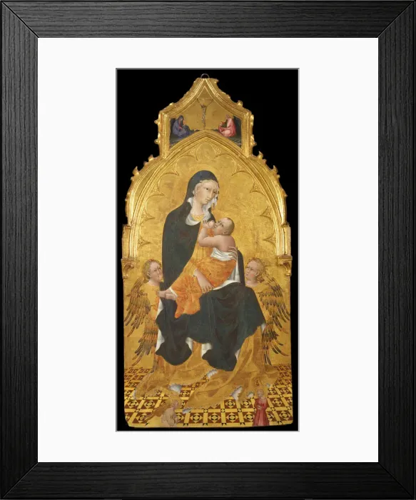 Framed Print : Madonna with Child and Angels. The Annunciation, c. 1440. Artist: Giovanni di Paolo (ca 1403-1482) Framed Print : Madonna with Child and Angels. The Annunciation, c. 1440. Artist: Giovanni di Paolo (ca 1403-1482)