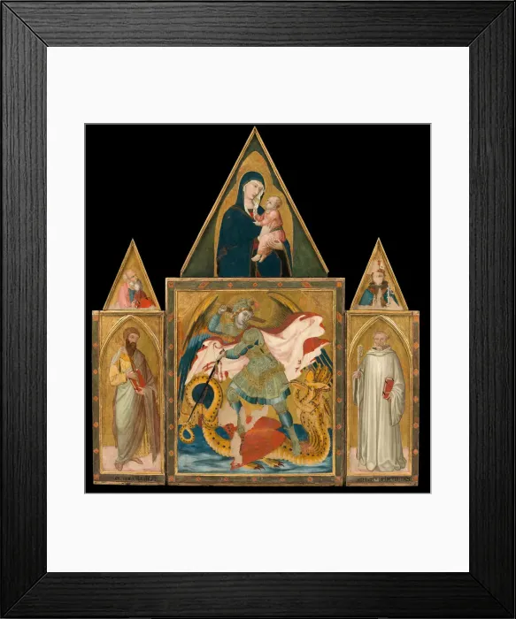 Framed Print : Rofeno Abbey Poliptych, 1330-1335. Artist: Lorenzetti, Ambrogio (ca 1290-ca 1348) Framed Print : Rofeno Abbey Poliptych, 1330-1335. Artist: Lorenzetti, Ambrogio (ca 1290-ca 1348)